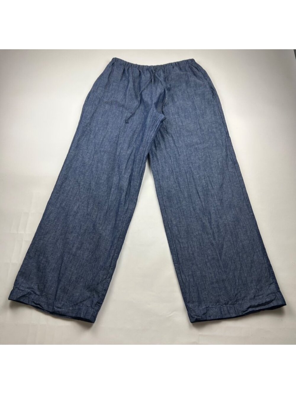 Cotton On Dark Wash Denim Chambray Wide Leg Lounge Pant 8